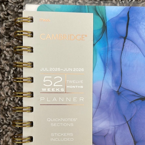 Cambridge 2025-2027 Blue and Purple Home Office Planner Calendar - Picture 2 of 10